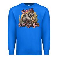 True Royal cute but will fight you racoon western Premium Sweatshirt - NancyCooperArtShop