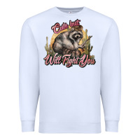 White cute but will fight you racoon western Premium Sweatshirt - NancyCooperArtShop