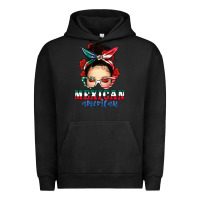 Mexican American Messy Bun Urban Hoodie | Teevron