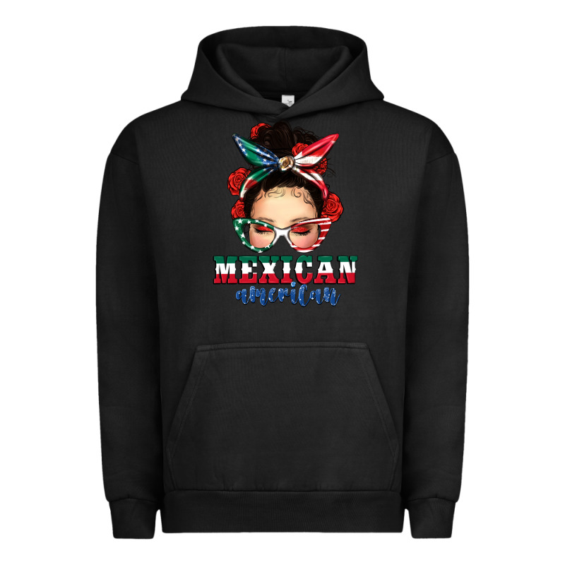 Mexican American Messy Bun Urban Hoodie by texasbilliewilder | Teevron
