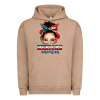 Pigment Burro Mexican American Messy Bun Urban Hoodie - texasbilliewilder
