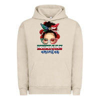 Pigment French Oak Mexican American Messy Bun Urban Hoodie - texasbilliewilder