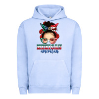 Pigment Grape Ice Mexican American Messy Bun Urban Hoodie - texasbilliewilder