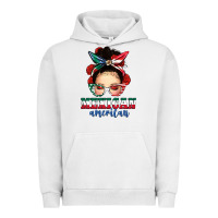 Pigment Lunar Rock Mexican American Messy Bun Urban Hoodie - texasbilliewilder