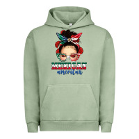 Pigment Oil Green Mexican American Messy Bun Urban Hoodie - texasbilliewilder