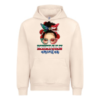 Sandshell Mexican American Messy Bun Urban Hoodie - texasbilliewilder