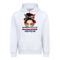 White Mexican American Messy Bun Urban Hoodie - texasbilliewilder
