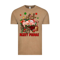 Vintage Coffee merry pig mas Vintage Tee - FaDigitalArtStudio