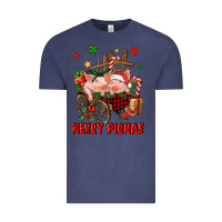 Vintage Denim merry pig mas Vintage Tee - FaDigitalArtStudio