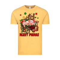 Vintage Mustard merry pig mas Vintage Tee - FaDigitalArtStudio