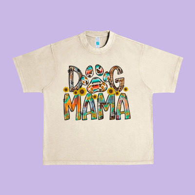 Dog Mama Urban Heavy Tee Designed By Racoondesign