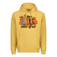 Antique Gold i love fall most of all Premium Hoodie - RacoonDesign