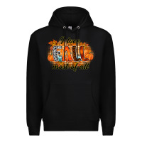Black i love fall most of all Premium Hoodie - RacoonDesign