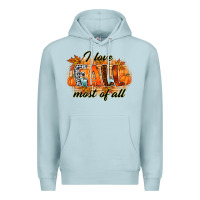 Blue Mist i love fall most of all Premium Hoodie - RacoonDesign
