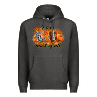 Charcoal Heather i love fall most of all Premium Hoodie - RacoonDesign