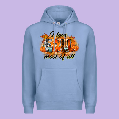 I Love Fall Most Of All Premium Hoodie Designed By Racoondesign