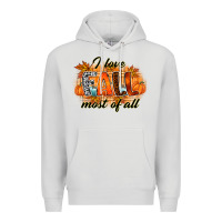 Dove Grey i love fall most of all Premium Hoodie - RacoonDesign