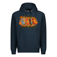 Navy i love fall most of all Premium Hoodie - RacoonDesign