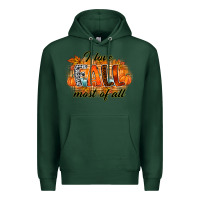 Sports Green i love fall most of all Premium Hoodie - RacoonDesign