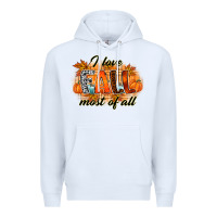 White i love fall most of all Premium Hoodie - RacoonDesign