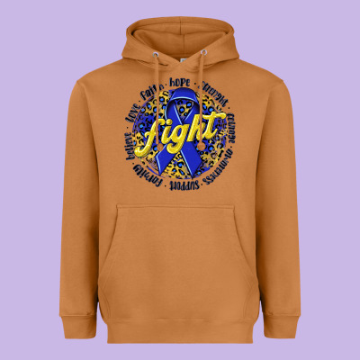 Fight Colorectal Cancer Heavyweight Hoodie Designed By Nancycooperartshop