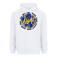 White fight colorectal cancer Heavyweight Hoodie - NancyCooperArtShop