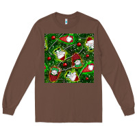 Chestnut christmas gnomes seamless pattern Long Sleeve Tee - BundleAndBundleShop