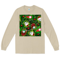 Mushroom christmas gnomes seamless pattern Long Sleeve Tee - BundleAndBundleShop