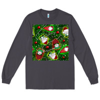 Smoke christmas gnomes seamless pattern Long Sleeve Tee - BundleAndBundleShop