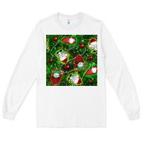 White christmas gnomes seamless pattern Long Sleeve Tee - BundleAndBundleShop