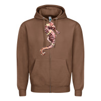 Chestnut pink seahorse Zipper Hoodie - LillyAllenDesigns