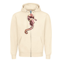 Sandshell pink seahorse Zipper Hoodie - LillyAllenDesigns