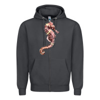 Smoke pink seahorse Zipper Hoodie - LillyAllenDesigns