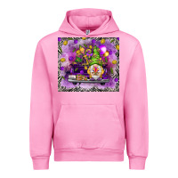 Fuchsia Pink Mardi Gras gnome on the truck Urban Hoodie - NancyCooperArtShop