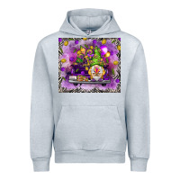 Heather Grey Mardi Gras gnome on the truck Urban Hoodie - NancyCooperArtShop