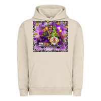Pigment French Oak Mardi Gras gnome on the truck Urban Hoodie - NancyCooperArtShop