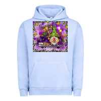 Pigment Grape Ice Mardi Gras gnome on the truck Urban Hoodie - NancyCooperArtShop