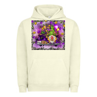 Pigment Pistachio Mardi Gras gnome on the truck Urban Hoodie - NancyCooperArtShop