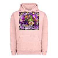 Pigment Salmon Mardi Gras gnome on the truck Urban Hoodie - NancyCooperArtShop
