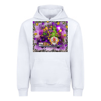 White Mardi Gras gnome on the truck Urban Hoodie - NancyCooperArtShop