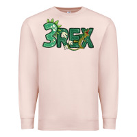 Pale Pink three rex Premium Sweatshirt - MaliasSmallBusiness