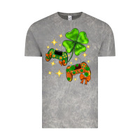 Cloud Rock St. Patrick's Day with game control and clover Vintage Tee - Neo Western