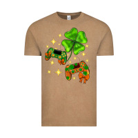 Vintage Coffee St. Patrick's Day with game control and clover Vintage Tee - Neo Western