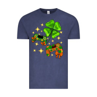 St. Patrick's Day With Game Control And Clover Vintage Tee | Teevron