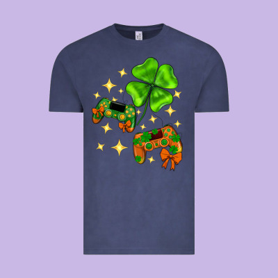 St. Patrick's Day With Game Control And Clover Vintage Tee Designed By Neo Western