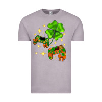 Vintage Zinc St. Patrick's Day with game control and clover Vintage Tee - Neo Western
