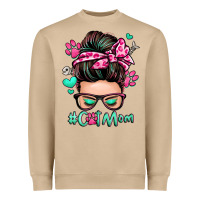 Cat Mom Messy Bun Heavyweight Sweatshirt | Teevron