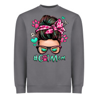 Storm cat mom messy bun Heavyweight Sweatshirt - Zillion Design Studio