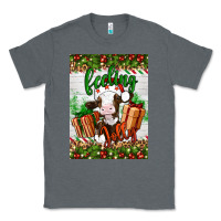 Charcoal Heather Christmas feeling jolly cow Classic Tee - Artiststas