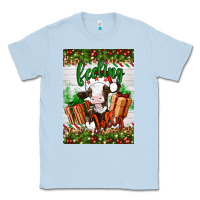 Dusty Blue Christmas feeling jolly cow Classic Tee - Artiststas